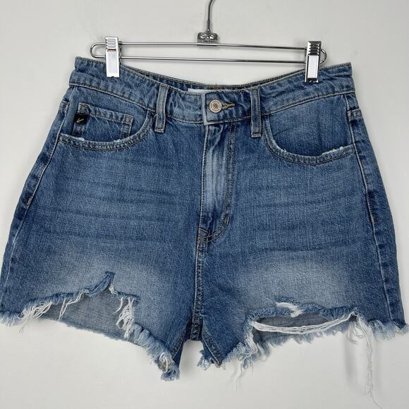 KanCan Denim Shorts 100% Cotton Size 7/27 Style # KC9145M Cut Offs Distressed - Picture 1 of 8